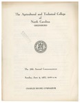 The 76th Annual Commencement Program of the Agricultural and Technical College of North Carolina