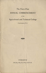 The Forty-First Annual Commencement of the Agricultural and Technical College Greensboro, N.C. Monday, May 29, 1939