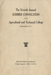 The Seventh Annual Summer Convocation of the Agricultural and Technical College, Greensboro, N. C.