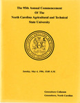 1986, May 04 - The 95th Annual Commencement Of The North Carolina Agricultural and Technical State University