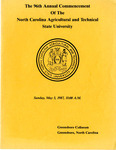 1987, May 03 - 96th Annual Commencement Of The North Carolina Agricultural and Technical State University