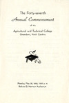 1945, May 28 - Forty-Seventh Annual Commencement of the Agricultural and Technical College