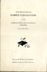 1942, August 24 - Ninth Annual Summer Convocation of the Agricultural and Technical College
