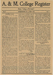 A. and M. College Register - May 1913 [Cover Page Only] by North Carolina Agricultural and Technical State University